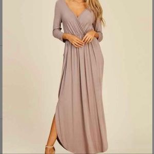 Surplice maxi dress